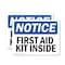 Signmission First Aid Kit Inside, 14 in W x Rectangle, Plastic OS-2PACK-NS-P-1014-L-12738 - alternate 1